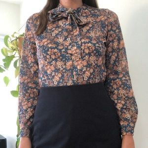 Vintage Floral Button-down